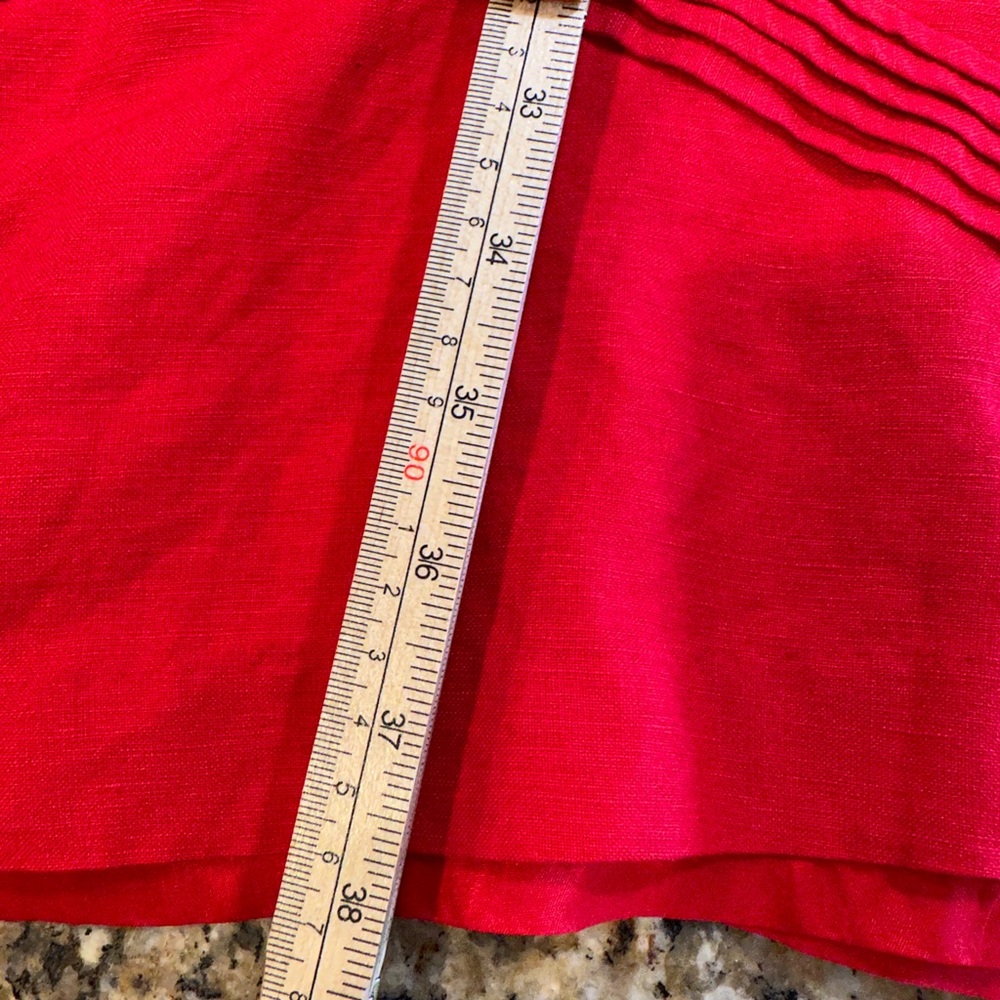 Adrianna Papel women’s red linen blend  sleeveless dress. Size 8 - Picture 4 of 6
